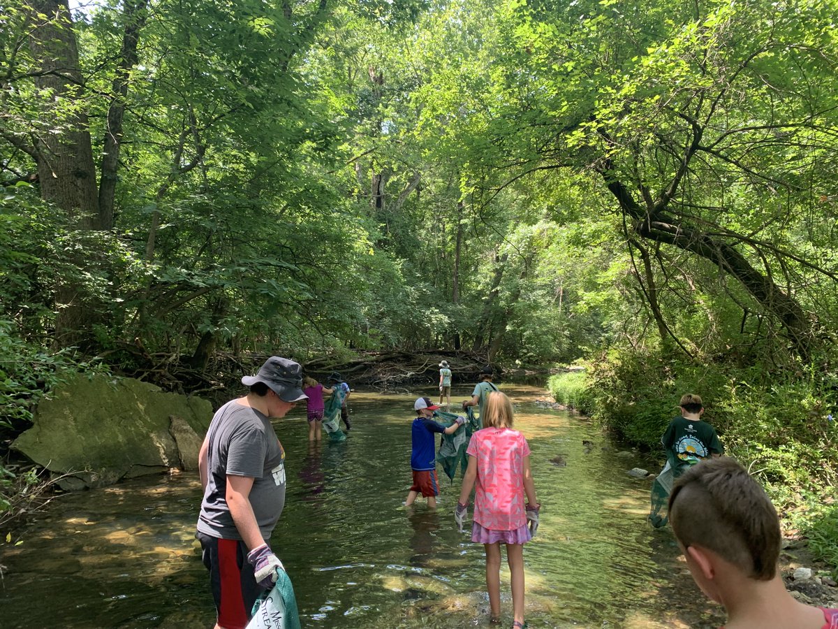 Day 4: Honeysuckle removal with MO Conservation Corps and Flat Branch Creek cleanup along the MKT near downtown Columbia!