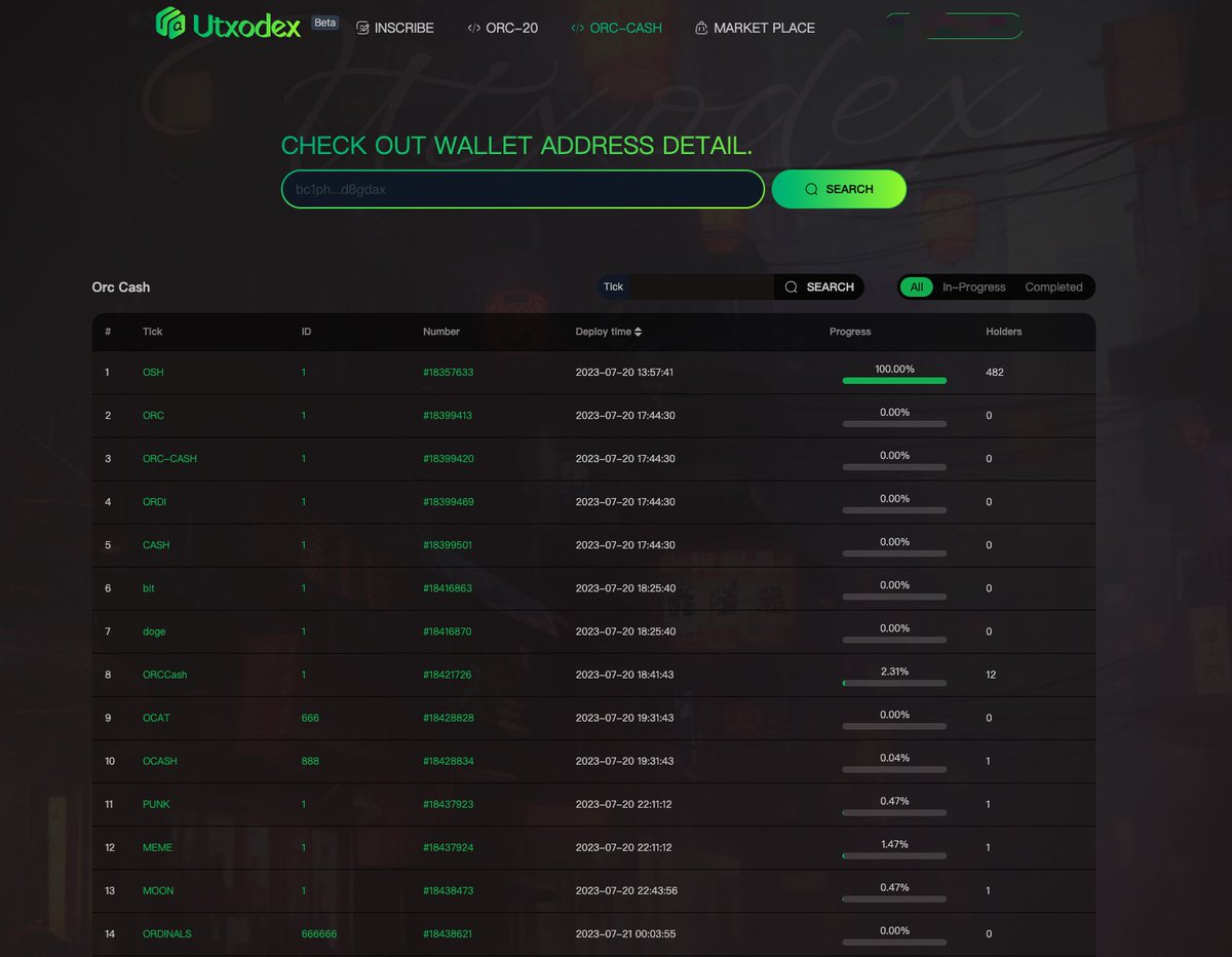 We are thrilled to announce that the data indexer for #orc-cash is now live and supported! $osh #orc20 #brc20