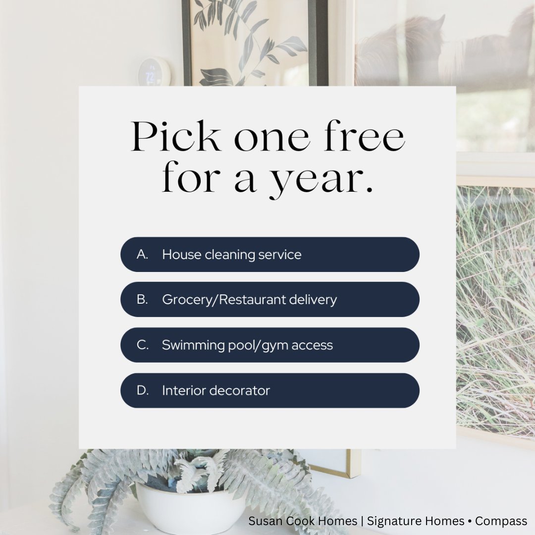 One can only dream...can't we have them all?
𝓢
𝓢
𝓢
#susancookhomes #signaturehomescompass #compasschicago #justforfun #realtor #homeowner #tgif #wishlist #realestate #dreamrealestate #dream #free #freethings #oneyearfree