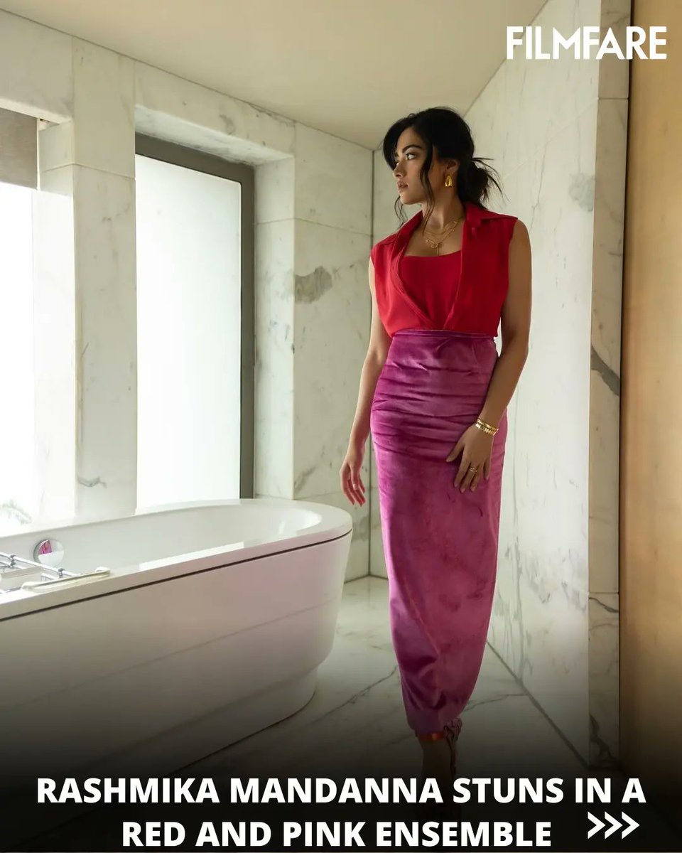 filmfare's tweet photo. #RashmikaMandanna shines in these new pics. ♥️💗 https://t.co/8aqPiJP6iF