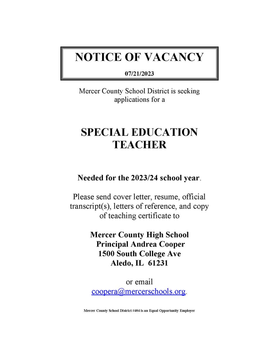 Mercer County School District 404 tweet media