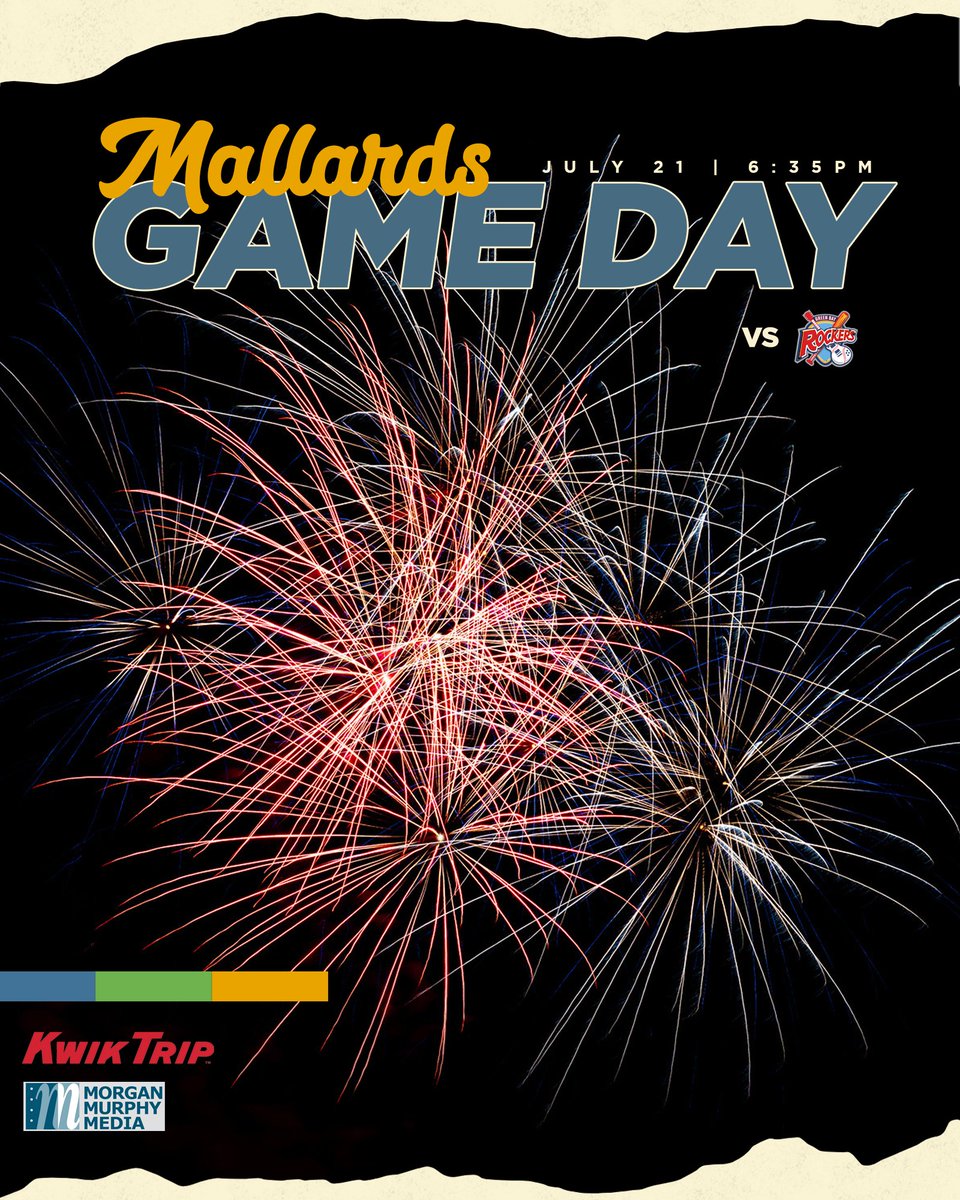 MadisonMallards's tweet photo. our second to last #FireworkFriday at the Duck Pond 🎇🦆
📍| Madison, WI
🆚| @gbrockers
⏰| 6:35 PM CT
📺| https://t.co/lCRH5oUMU2
🎟| https://t.co/mNo3FHb0yD
🎟| https://t.co/7C7QgFKHNm (Family 4-Pack)
🎇| Fireworks https://t.co/uxRgP1rZs1