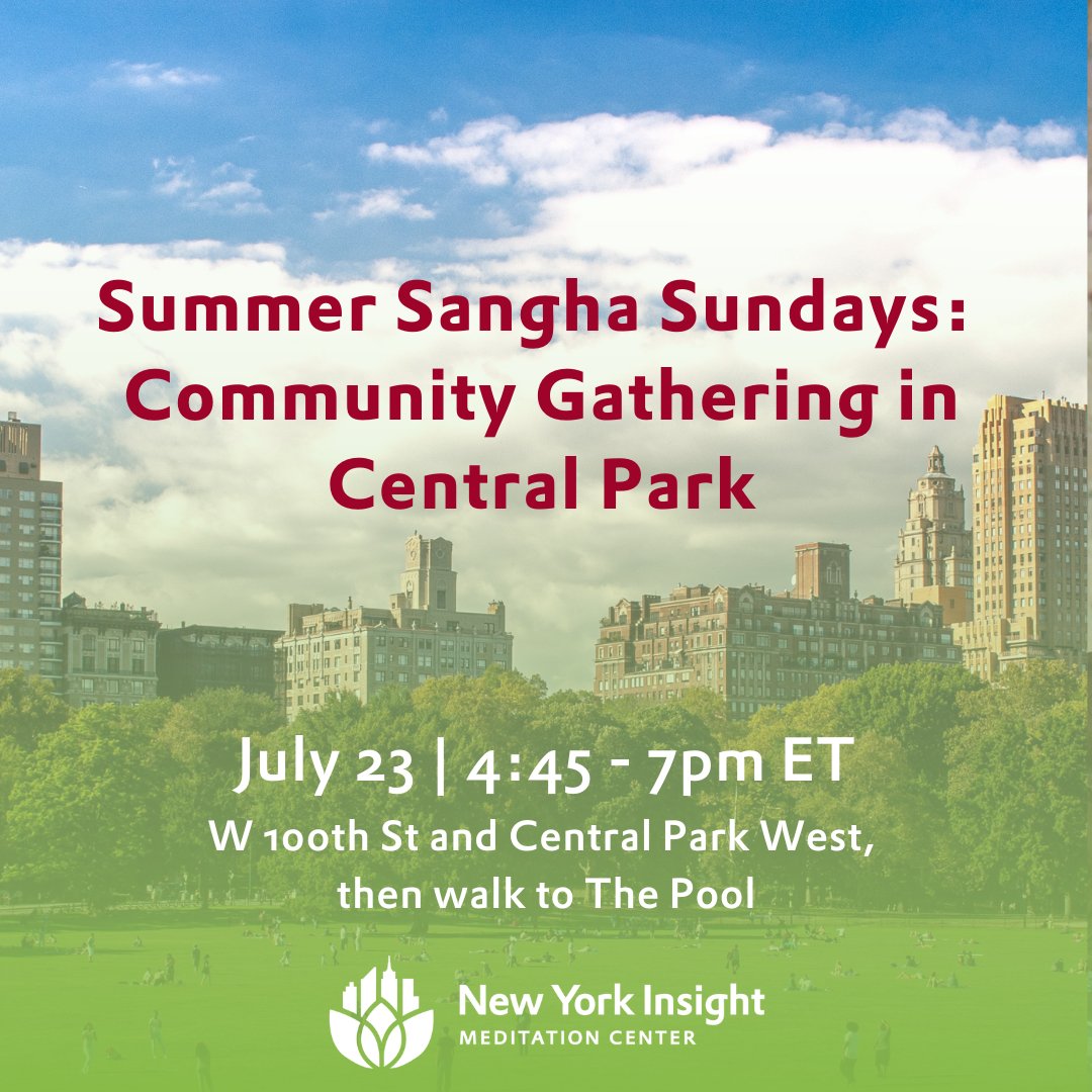 Join us this Sunday, July 23, for a special Harlem &amp; Uptown community gathering, the first of four outdoor community events celebrating NYIMC’s diverse sangha across New York City 🏙️

More info and RSVP here: nyimc.org/event/in-perso…