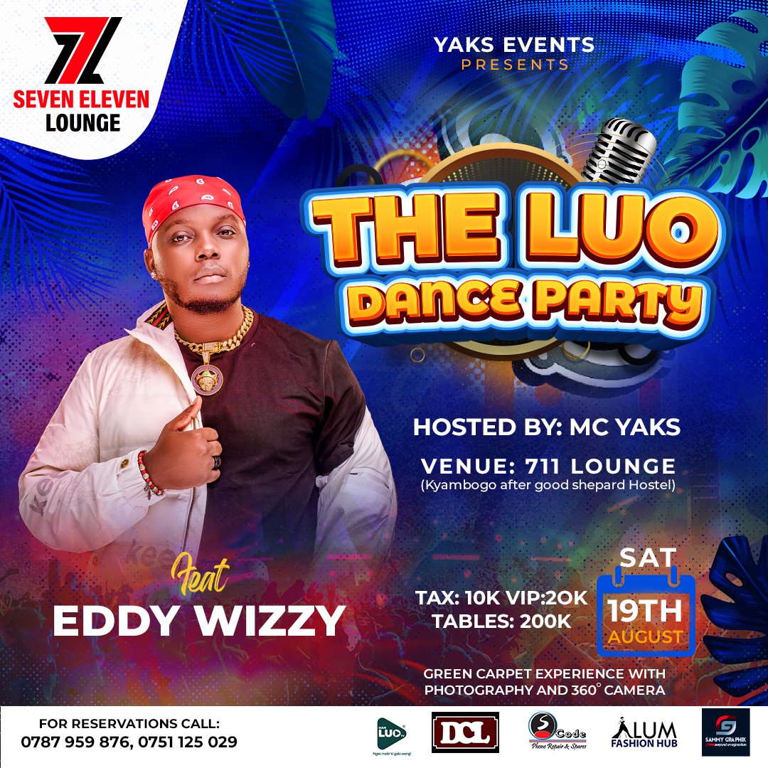 mcyaksug's tweet photo. Kampala , More Fire Ent President @Eddywizzymusic is coming down to kyambogo .#TheLuoDanceParty Sat 19 August, @711Lounge. Nobody say. https://t.co/2UgglBAyyR
