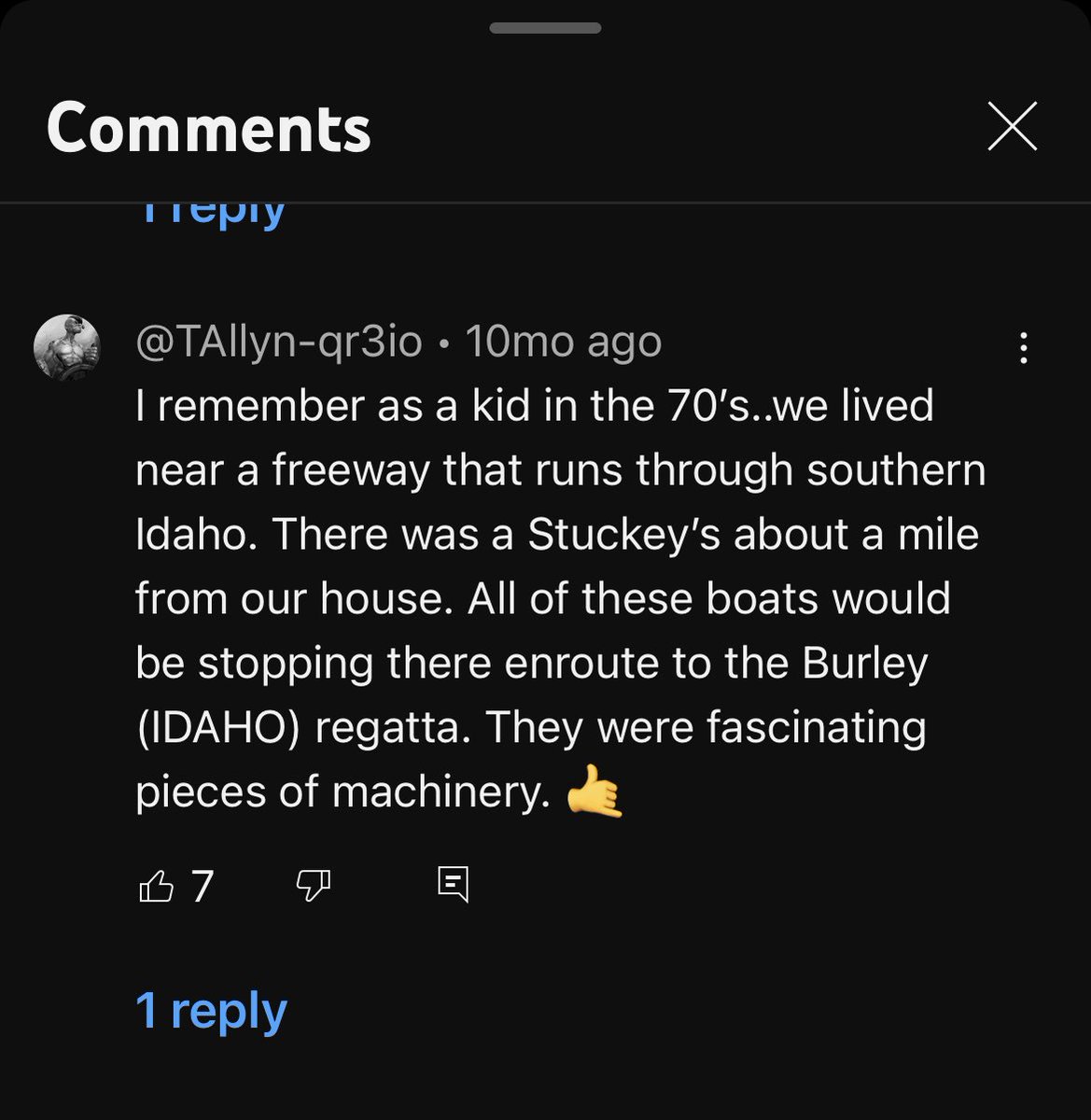 mhunsche's tweet photo. @StuckeyStop found this comment on a YouTube vid showing testing of the Miss Bud hydro. Those crews would be on the road all summer and they knew the best places to stop. https://t.co/KJwu9IkON5