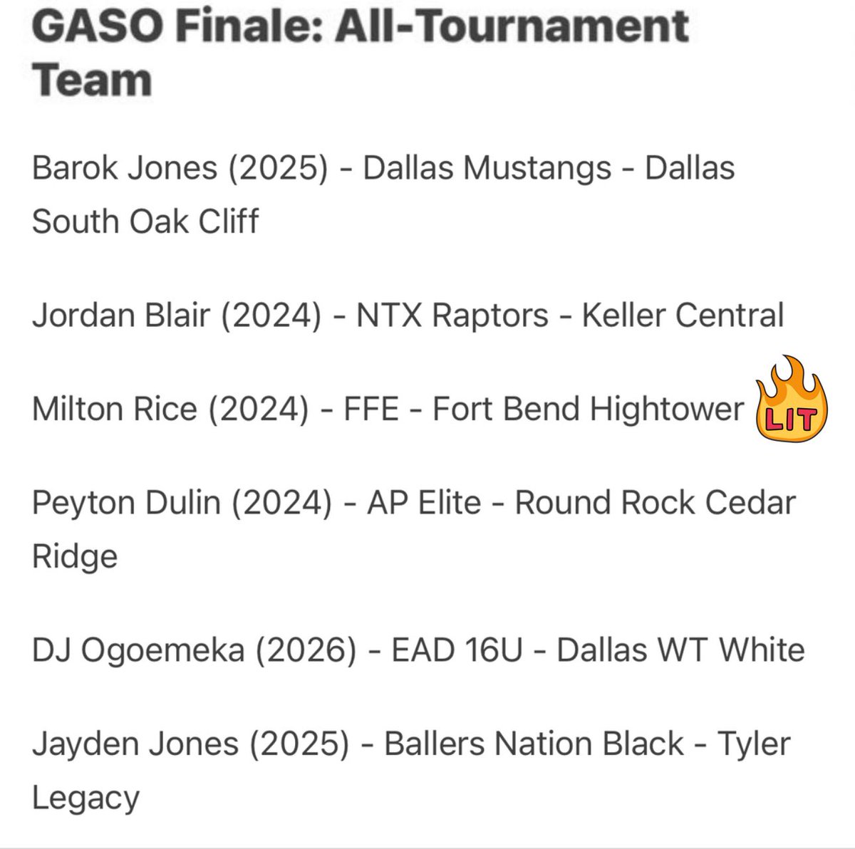 FresnoFlyers's tweet photo. Milton Rice plays with a chip on his and he gives every ounce of energy he has for his teammates! Whoever he commits to at the next level is getting a warrior for sure! Great Showing this past weekend at the @TexasHoopsGASO and earning All Tournament team!! @PRO16League @GASOMass @HHS_Boys_Bball @djones8301 @CSmithBball @miltonnn__23