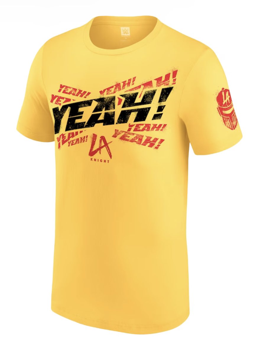 LAKnightenger's tweet image. #FridayKnight Day has indeed arrived! Everyone make sure to wear your LA Knight merch! #Smackdown  #YEAHMovement @YEAHMovement_ @RealLAKnight