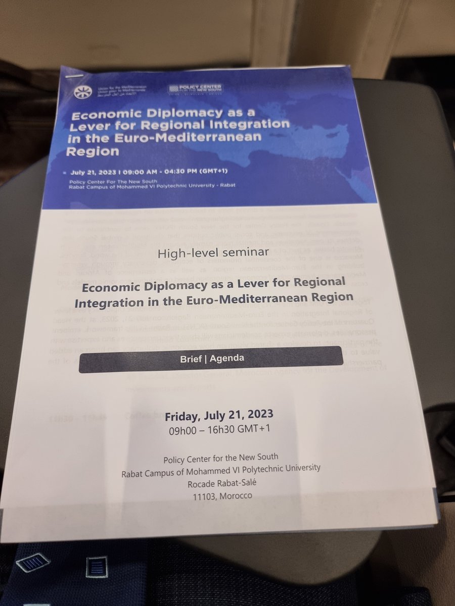 Grateful for the invite to @UfMSecretariat high level seminar fostering #RegionalIntegration & #ValueChain in the Mediterranean area! Excited to collaborate on #EconomicDiplomacy, unlocking shared visions for win-win growth & development between both shores of the Mediterranean.