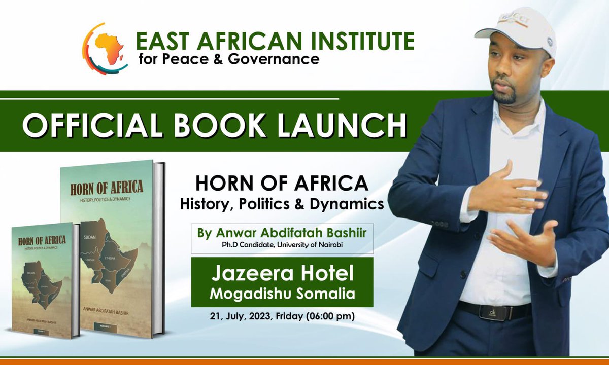 Looking forward to joining  @Anwaryare1000’s book launch this evening.

A new work on our region, The Horn. #BookLaunch #AfricanStudies #HornofAfrica #Africa