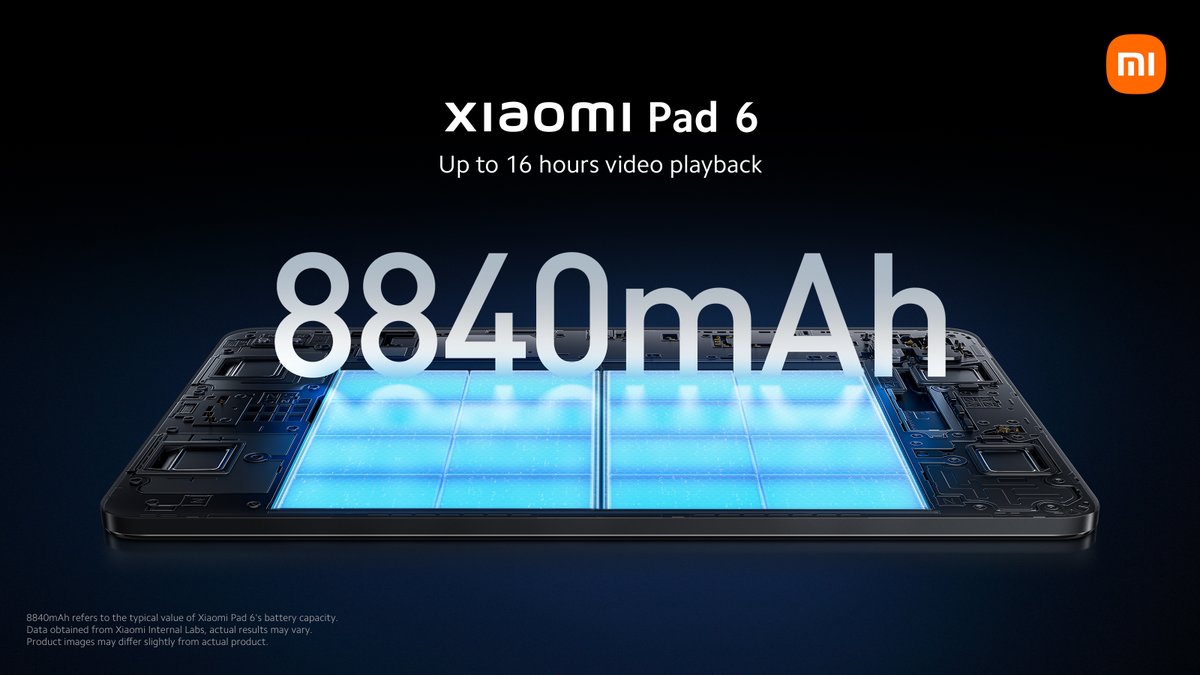 XiaomiUK's tweet image. Serious battery power with #XiaomiPad6! 

This new amazing product is #BuiltForWork #DesignedForEase