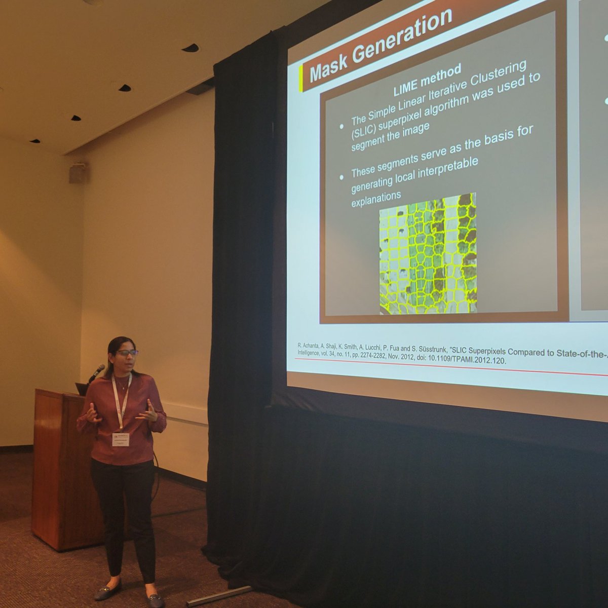 Akshatha Mohan did a great job presenting our work <a href="/igarss/">IEEE IGARSS</a> on quantitatively analyzing explainable #AI approaches for Remote Sensing image classification! Check out the paper and code on our github repository! github.com/Peeples-Lab/XA…