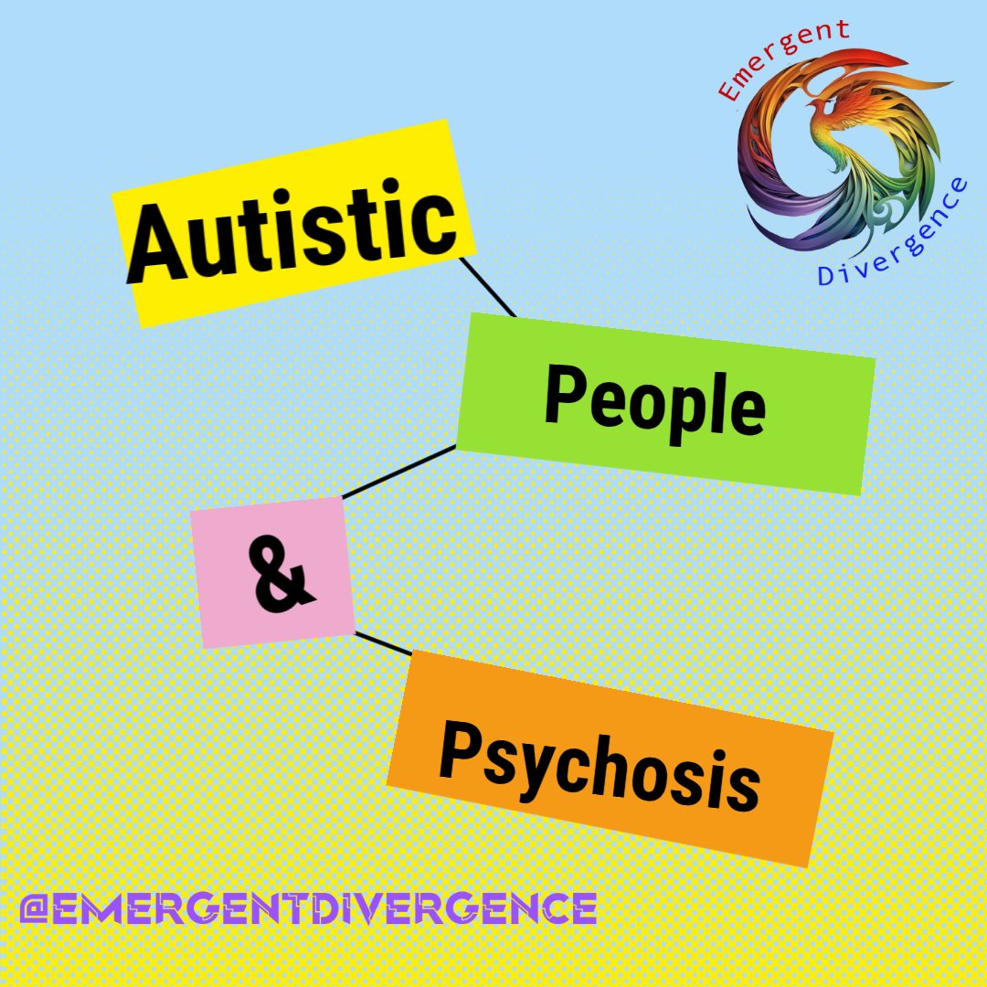 Psychosis is more prevalent in the Autistic community than people realise. It's time we started to talk about this for our sake, and the sake of those to come after us.

emergentdivergence.com/.../how-common…

#neurodivergent #autism #neurodiversity #Autistic #mentalhealthprofessionals