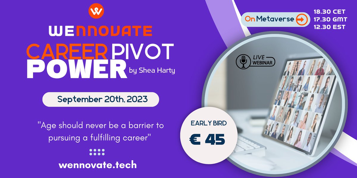 🚀 Don't Let Age Define You! 🌟 "Career Pivot Power: Empowering Women 40+ in STEAM." Discover how to leverage your experience and thrive in this dynamic industry.💪 #WomenInSTEAM #CareerDevelopment #WEnnovate #CareerPivotPower

wennovate.tech/we-events