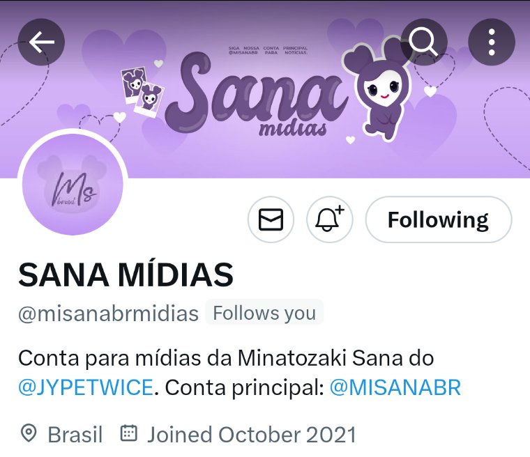 Um agradecimento especial a <a href="/skydsg/">Sky Design ⁕ Em Reforma!</a> que fez esses designs incríveis para o Sana Brasil, deixando a nossa carinha!!

E já passamos para avisar que a conta de mídias <a href="/misanabrmidias/">SANA MÍDIAS</a> terá link do drive no fixado de todas as mídias da Sana, sendo scans, entrevistas, fotos e vídeos no