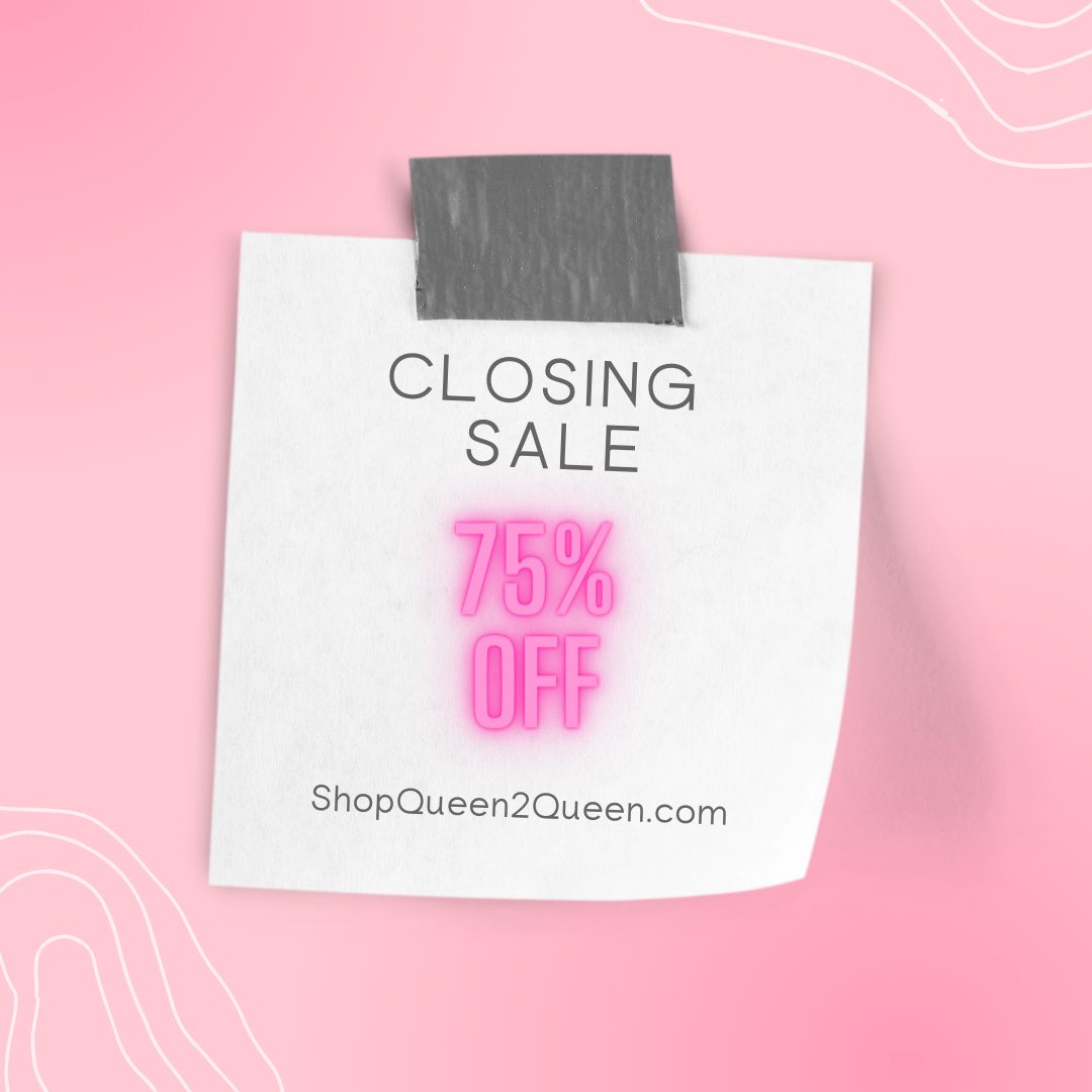 ShopQueen2Queen's tweet photo. EVERYTHING MUST GO‼️
Nothing over $5 on the site! 
Shop Now: https://t.co/ZJ9OLHqWSM https://t.co/di3AL68G4t