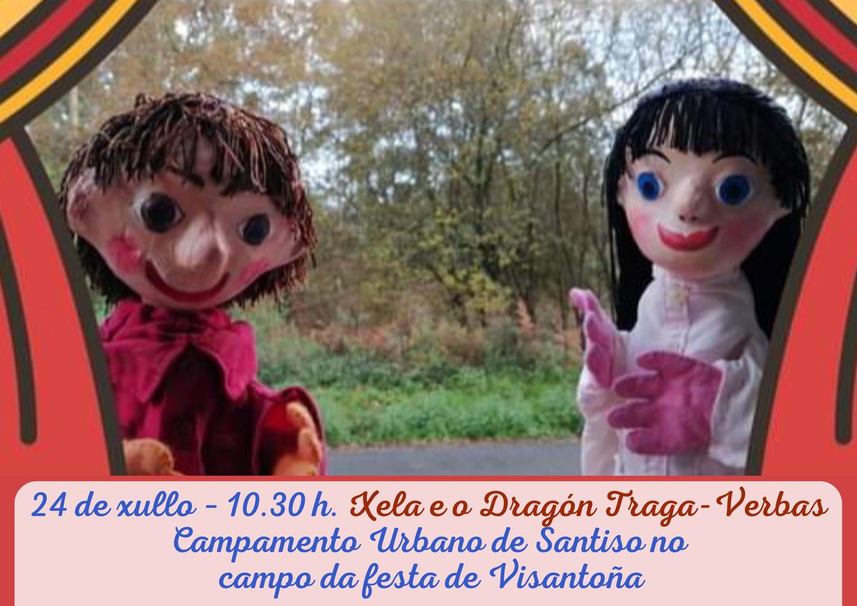 Cachirulooo's tweet photo. Queremos que formedes parte dos nosos plans monicrequeiros 🙋🏻‍♀️☺️

O luns estaremos nun campamento en Santiso e o martes queremos compartir con vós “𝐗𝐞𝐥𝐚 𝐞 𝐨 𝐃𝐫𝐚𝐠𝐨́𝐧 𝐓𝐫𝐚𝐠𝐚-𝐯𝐞𝐫𝐛𝐚𝐬” no #DíadeGalicia 🩵 así que verémonos no #Festigal 

#TíteresCachirulo https://t.co/9na3zk5YaA