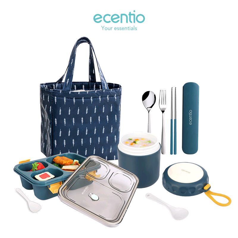 Cek ecentio Kotak Makan set Lunch Box tas set/3 Grid Kotak Bekal/botol/Tas Bekal/set slat makan kotak makan anti tumpah dengan harga Rp79.000 - Rp105.000. Dapatkan di Shopee sekarang! shope.ee/10ZJ4vRdf4?sha…
