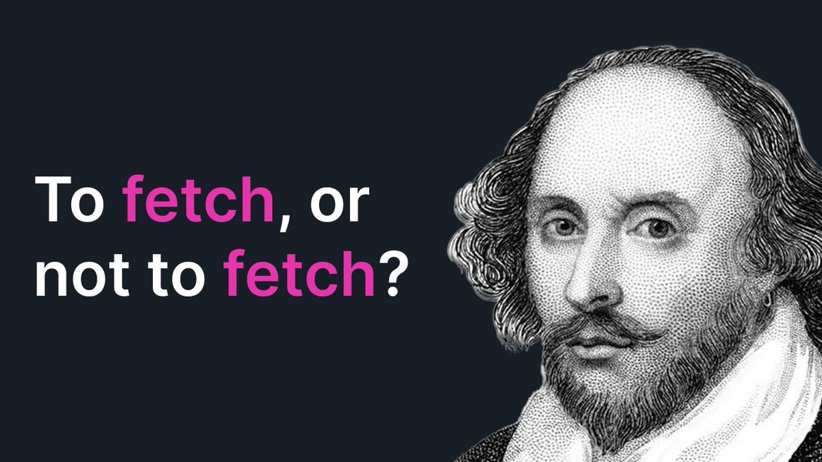 graphqlwtf's tweet image. GraphQL: to fetch, or not to fetch? 🤔

graphql.wtf/episodes/88-wh…