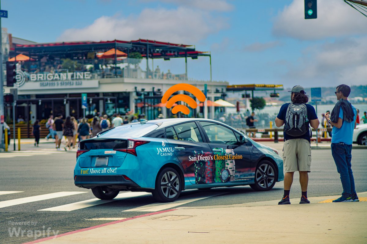 Wrapify #rideshare #advertising campaigns are taking over cities.

And we're not bluffing. 

👀 the latest from our Jamul Casino campaign in San Diego 👇