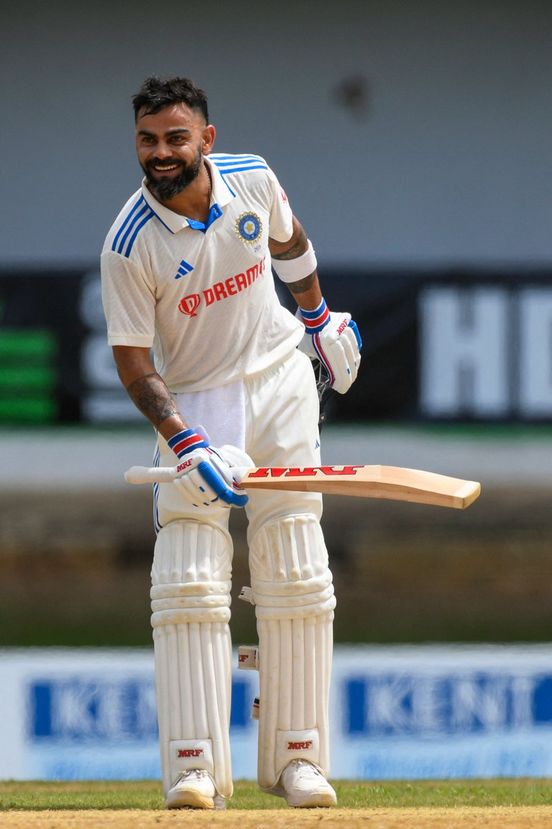 BCCI's tweet photo. In 📸📸

@imVkohli celebrates his 29th Test ton 🫡

#WIvIND https://t.co/H0DdmUrBm0