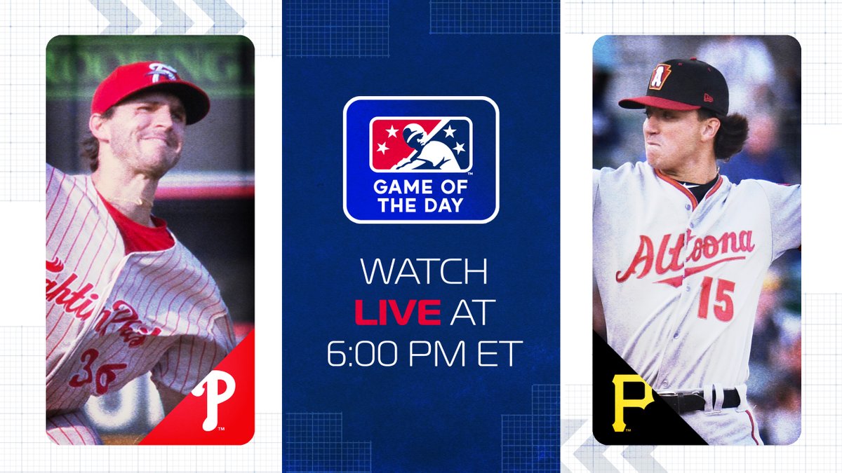 MLBPipeline's tweet photo. A pair of promising pitching prospects meet in the @MiLB Free Game of the Day:

Griff McGarry (Phillies No. 4) leads the @ReadingFightins against Anthony Solometo (Pirates No. 5/MLB No. 94) and the @AltoonaCurve.

Preview and weekend slate: https://t.co/6or1LHB03G https://t.co/JU3wGuxbkk