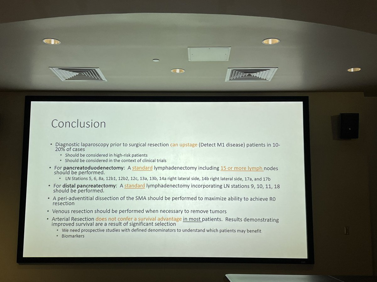 Operative standards in pancreatic surgery. What a wonderful and a packed lecture by @SyedAAhmad5 . Covered from diag lap, number of lymph nodes to margins and resections. @DenboJw