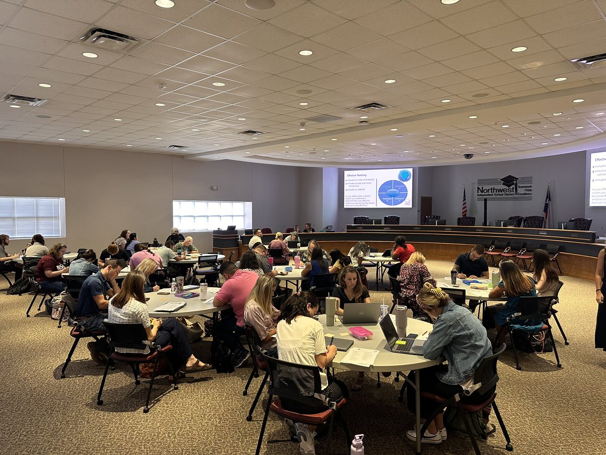 TTESS is a PROCESS, not an event. These new to <a href="/NorthwestISD/">Northwest ISD</a> teachers are thinking critically about what effective teaching looks like in our classrooms. Highlights from their conversations: collaboration, student-centered, empowerment, clear objectives, differentiation