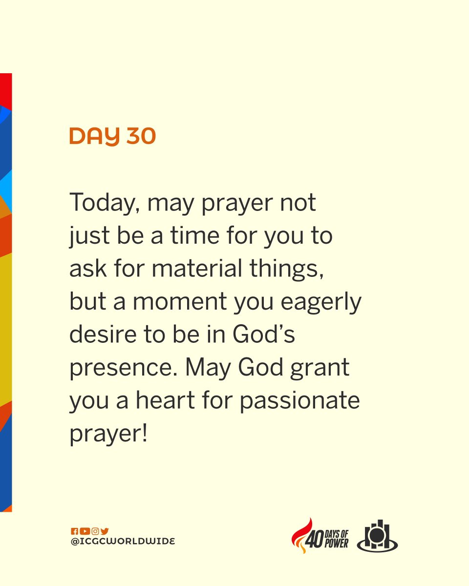 icgcworldwide's tweet image. Passionate Prayer. #40DaysOfPower