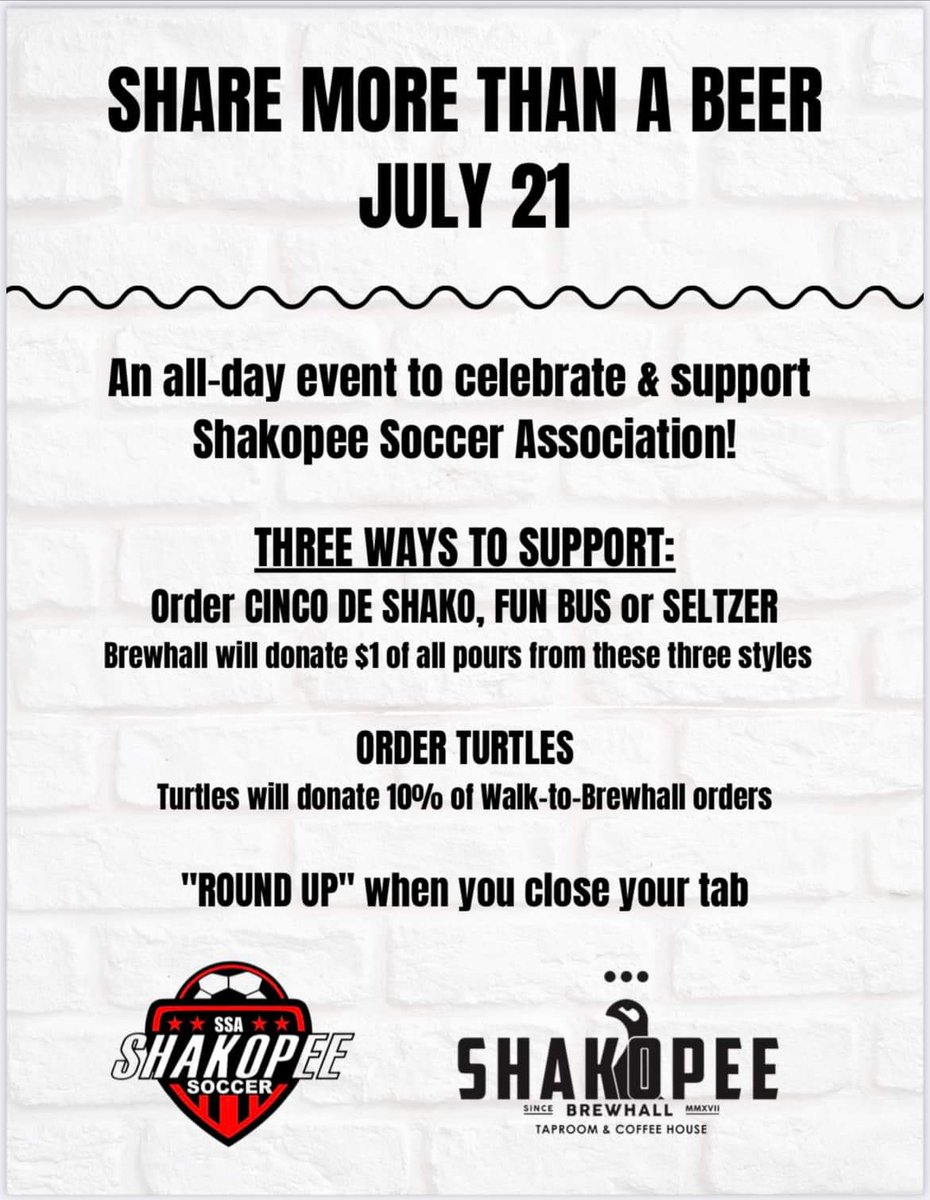 ShakopeeSoccer's tweet photo. Tonight’s the night!!! 
🇺🇸US Women National Team 🇺🇸 have their first game tonight!!! 
Join us at Shakopee BrewHall  8:00 pm GAME TIME!!!!
Come early and order dinner to go from Turtle's
🍻🍔🍟⚽️ https://t.co/4h5VkMkVY8
