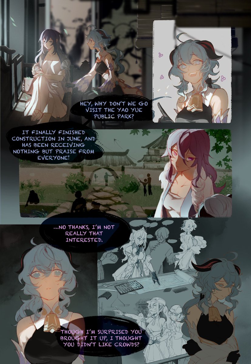 Blaise_rmd's tweet photo. “I’m waiting for a thunderstorm.”

A short Ganqing comic which I did last year for @godseyeszine ! It was my first time working on something in a comic format so I’m really excited that I can finally post this ^w^ https://t.co/tPy5vmPIal