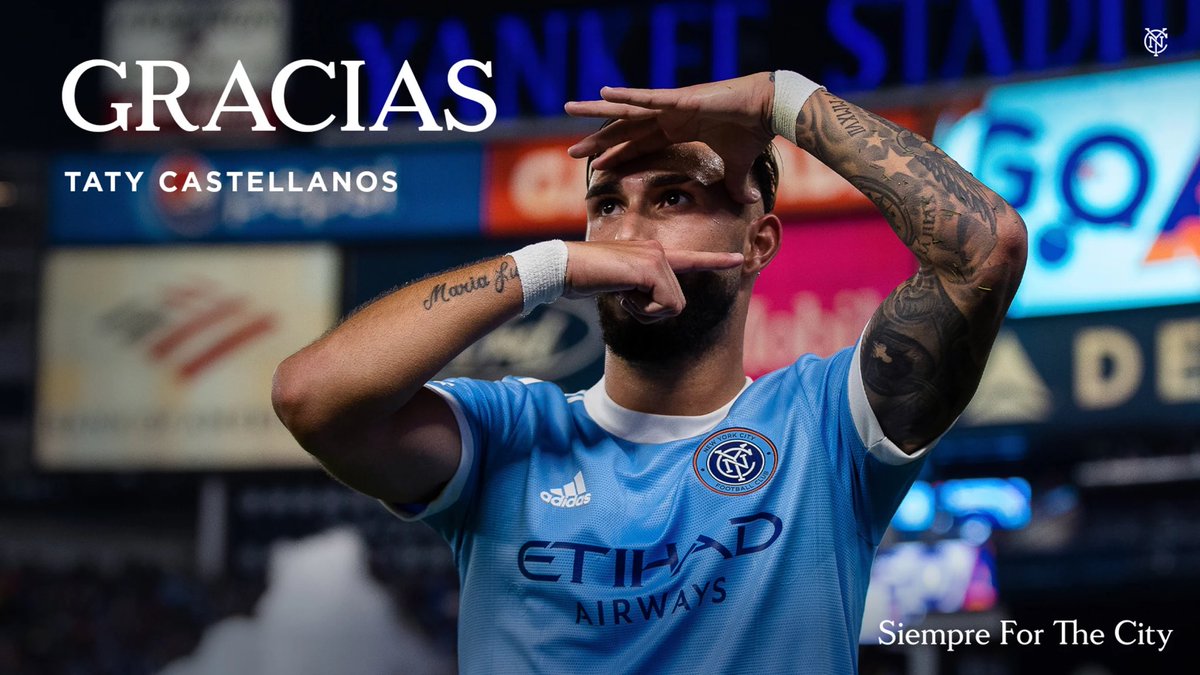 🔵🔵✅ OFICIAL: ¡¡'Taty' Castellanos🇦🇷 es nuevo jugador de la <a href="/OfficialSSLazio/">S.S.Lazio</a>🇮🇹!!

#NYCFC confirma la venta más cara de su historia (15 M💰) y el delantero tratará de seguir agrandando su nombre en Europa.

Ya tuvo una magnífica primera temporada en Europa con el <a href="/GironaFC/">Girona FC</a>🇪🇸