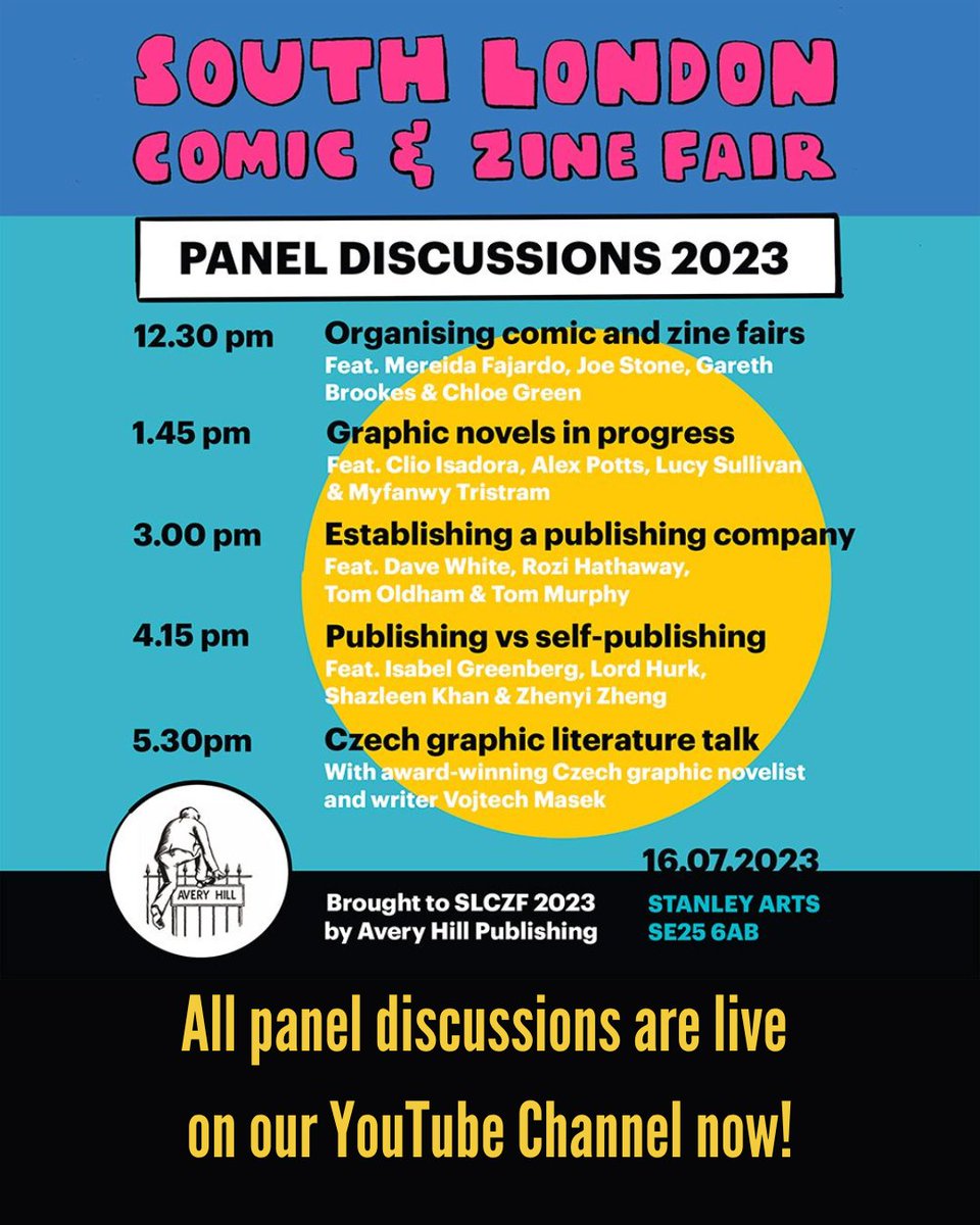 For those of you that couldn't make it to <a href="/slczf/">SLCZF</a> last weekend... Don't despair!

You can now watch all of the panels that we organised over on our YouTube channel! 
youtube.com/@averyhillpubl…

A huge thanks to everyone involved in putting these amazing talks together.