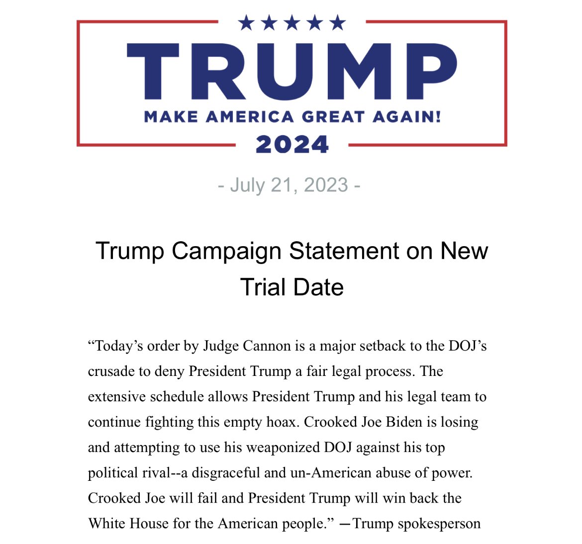 Liz Harrington tweet media