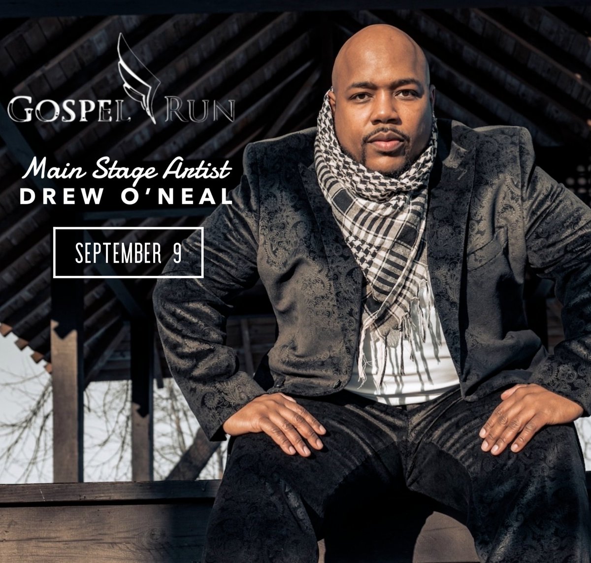 GospelRun's tweet photo. The 2023 Gospel Run Main Stage program is building!  We're excited to welcome Drew O'Neal!
Drew is an anointed artist that has written over 50 gospel songs, ministered across the world, and was a semi-finalist on American Idol!  He'll perform his new single, Power in the Storm! https://t.co/6UOsqLF87o