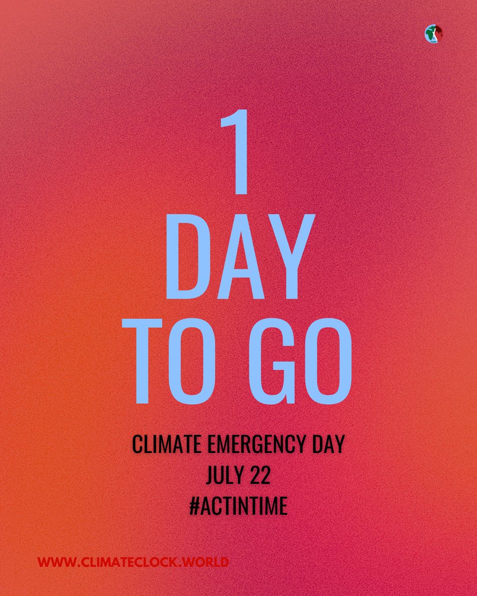 Encore un jour pour la marche mondiale de l’urgence climatique.Rejoignez ce mouvement avec la jeunesse pour la justice climatique, pour construire un avenir 100 % renouvelable.#ActInTime #ClimateClock #ClimateEmergencyDay #5Years #Bonou #Campclimat #Valléedel’ouémé #RYCC2023