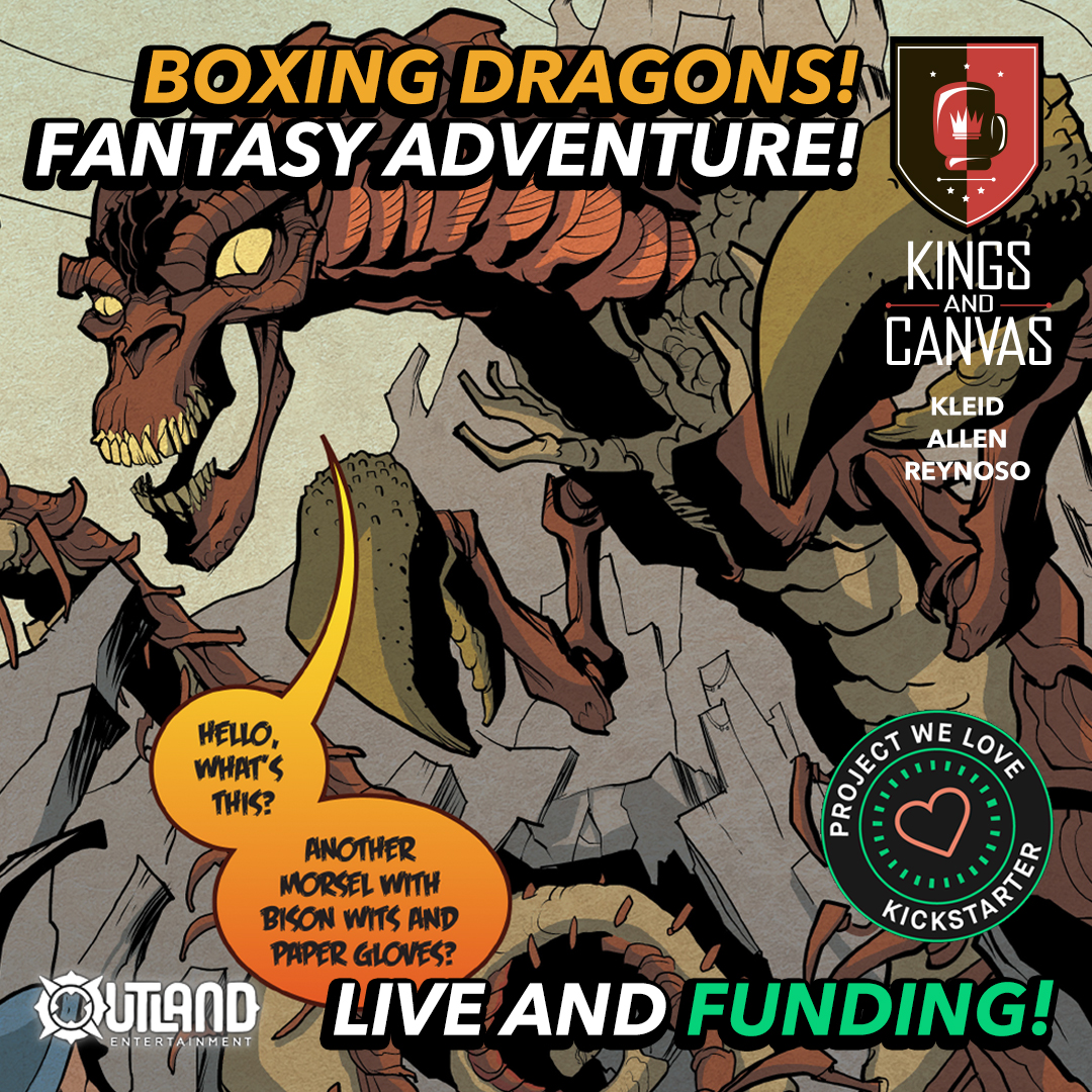 GET US TO 50% OF OUR GOAL! Kings and Canvas, a fantasy adventure comic, is on @KickstarterRead!

GO HERE: bit.ly/3PPfuYp
1. Sign up for #Kickstarter
2. Choose the edition you want!
3. RT THIS TO FRIENDS, FAMILY, INTERESTED DRAGONS
#SDCC #ComicCon #CrowdfundingFridays