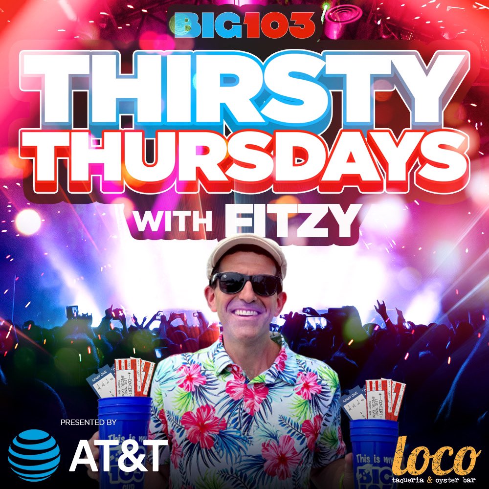 KatzBOS's tweet photo. Boston! @ATT &amp; @big103Boston will be back for another #ThirstyThursday with @FitzyGFY Thursday 7/27 at Loco Fenway! Win concert tickets every 15 min. Massive AT&amp;T prizes. Ride the blue wave all summer long with the best smartphones in Boston! https://t.co/w6pG53T1b5