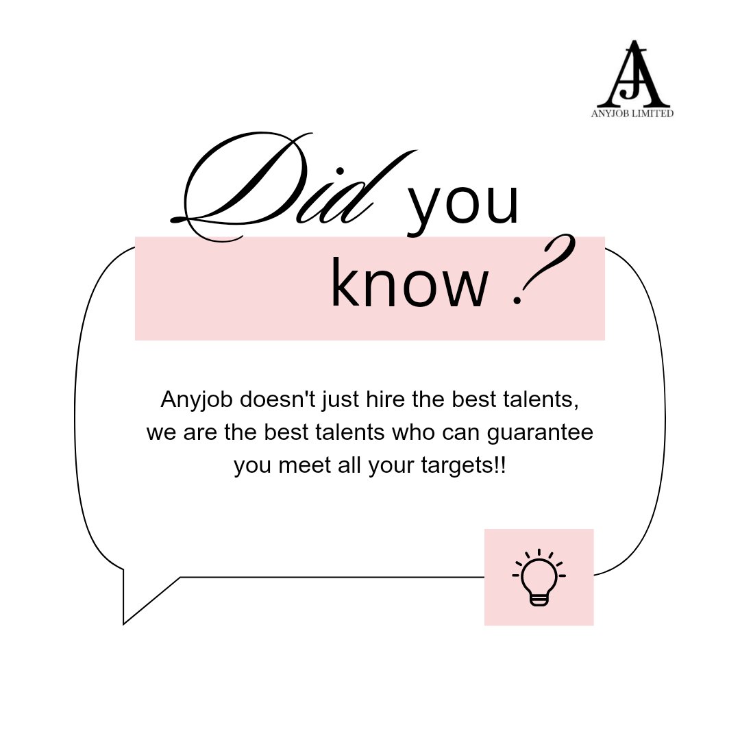 Anyjobng's tweet photo. Did you know?😌

#anyjobltd #recruitmentagency #recruiter #techie #techrecruitment #tech https://t.co/GWJ1u38tz3