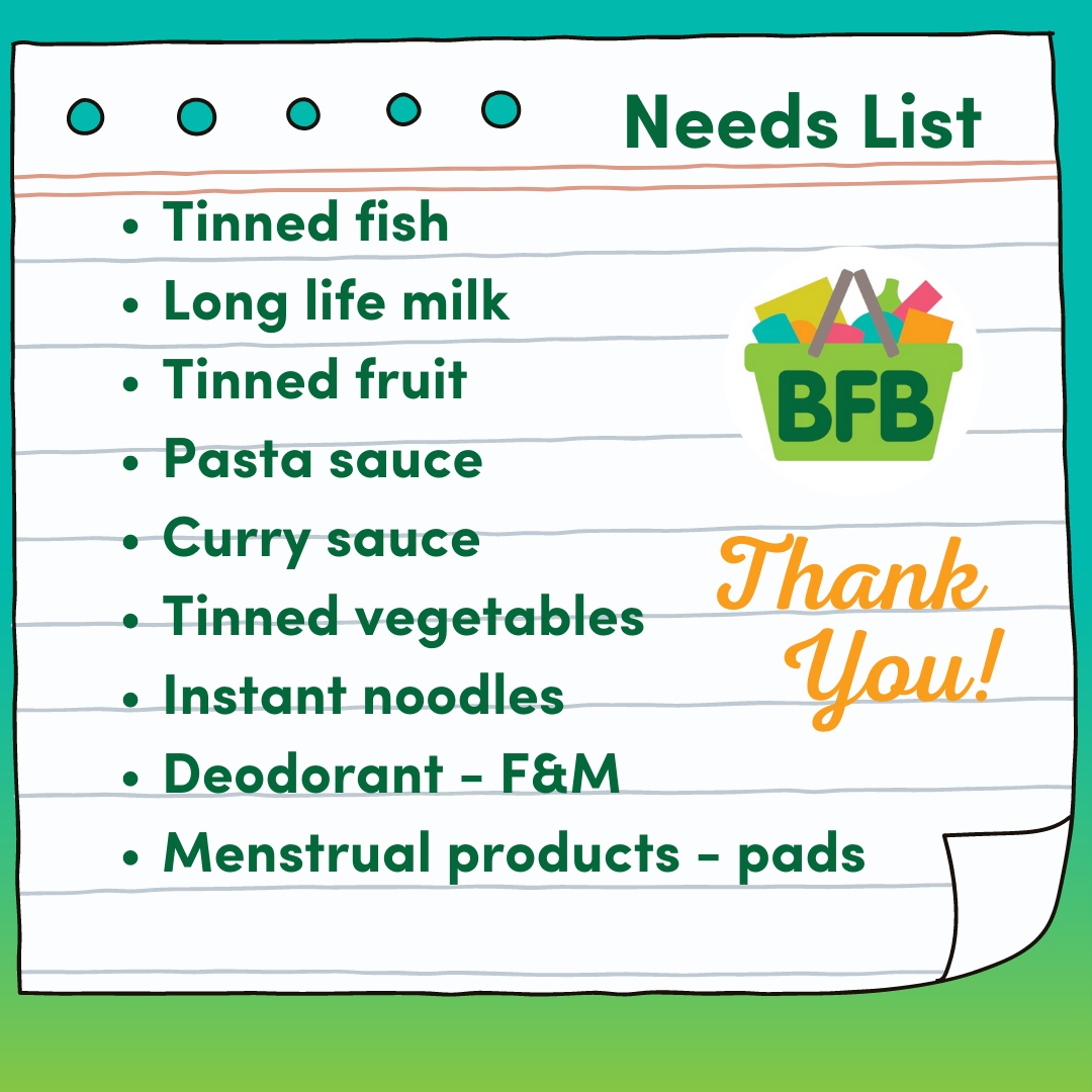 BassetlawB's tweet photo. Our new needs list is:
Tinned fish
Long life milk
Tinned fruit
Pasta sauce
Curry sauce
Tinned vegetables
Instant noodles
Deodorant
Menstrual products - Pads
Thank you to everyone who donates!
#bassetlawfoodbank #foodbank #bassetlaw #shortageslist #needslist #thankyou https://t.co/P70Tw2aJmt