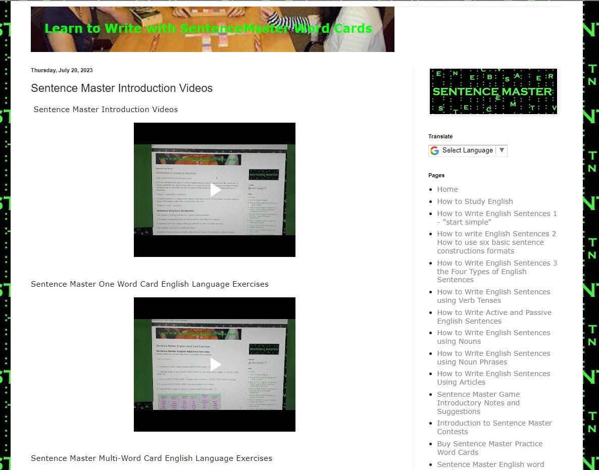 Sentence Master Introduction Videos

sentencemaster.blogspot.com/2023/07/senten…

#SentenceMaster #IntroductionVideos