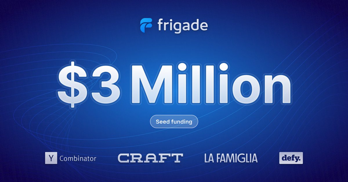 FrigadeHQ's tweet photo. We're excited to share that we've raised a $3M seed round led by @craft_ventures and @lafamigliaVC
with participation from @ycombinator, @defyvc,
@backedbymagic, @rauchg, @arashf, @jgreze, and more. https://t.co/XKSNYEkHnN