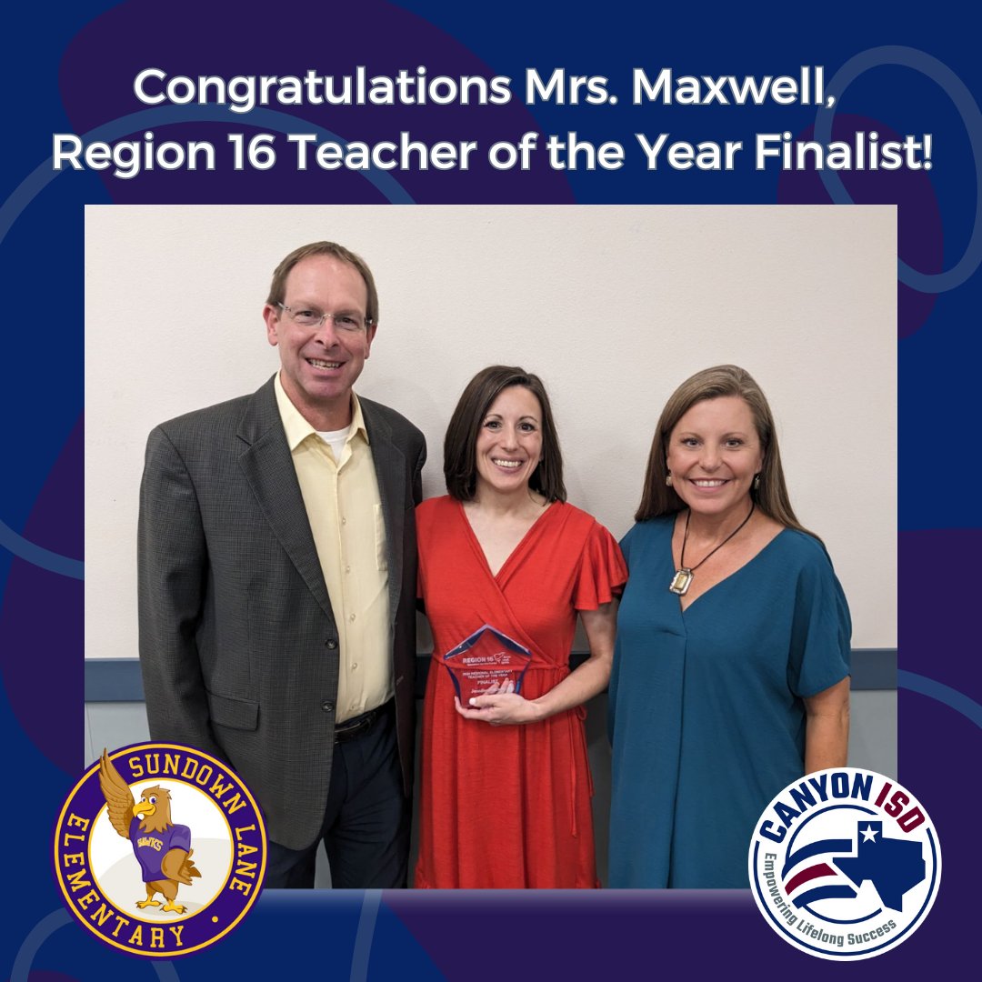 Help us congratulate Mrs. Jennifer Maxwell from Sundown Lane!

Last night, elementary teachers of the year from across the region were honored for their exceptional dedication and commitment to education.