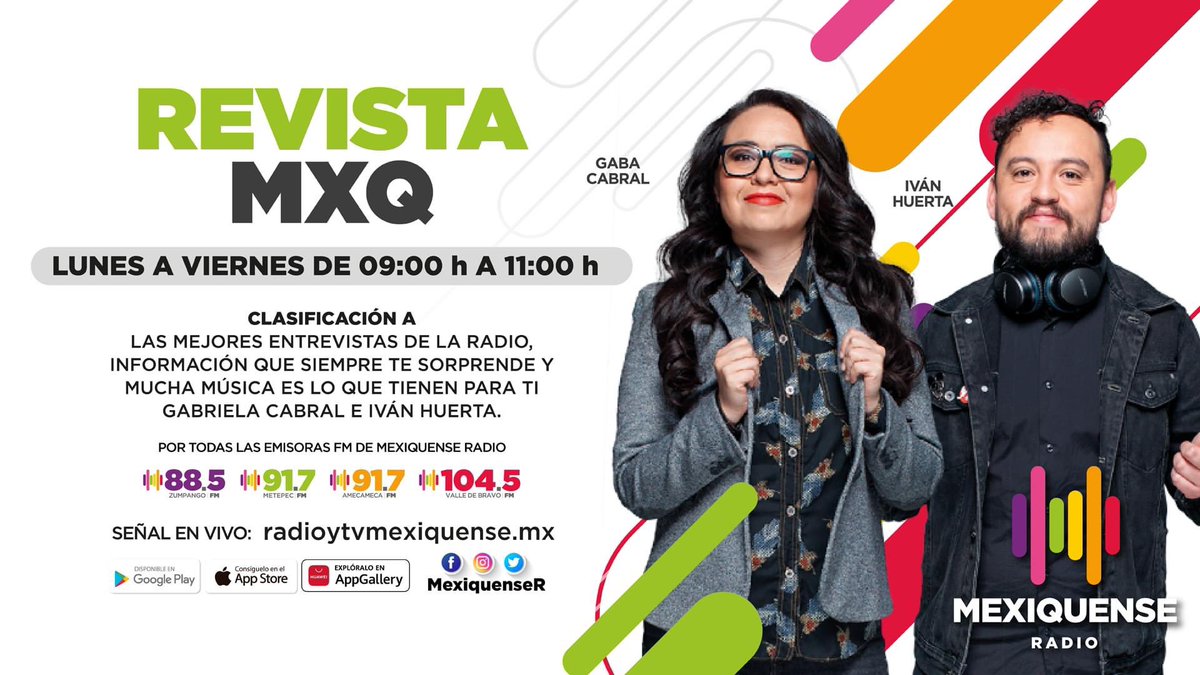 MexiquenseR's tweet photo. Ya es #ViernesRandom en la #RevistaMXQ🤘con Gaba Cabral e Iván Huerta y estamos celebrando el #DíaMundialDelPerro en compañía de Alejandro Fuentes. Congal Tijuana nos presenta su nuevo sencillo “Cambio de piel”. Y más. 🐶🎶🎹
Comunícate al👉 722 414 94 89
#ConéctateConLaRadio📻 https://t.co/jAIgtZB02P