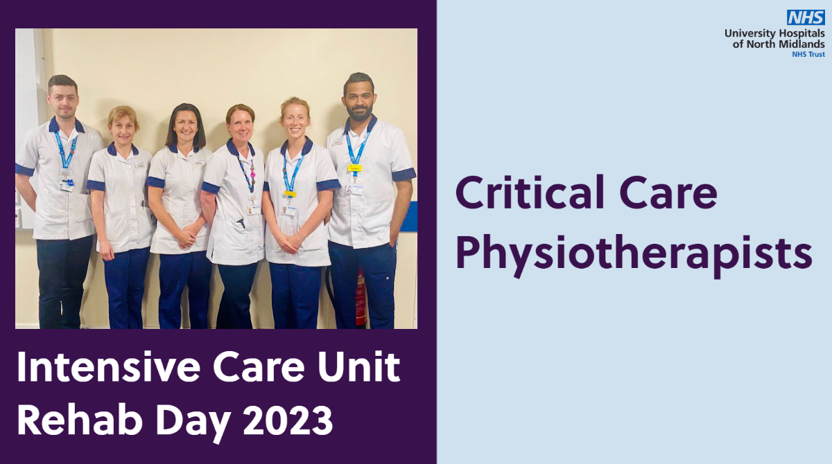 #ICURehabDay | Meet the Critical Care Physiotherapists 👋

"Being a Critical Care Physiotherapist requires adaptability and quick decision-making skills. Our collaborative efforts with other teams play a vital role in creating comprehensive treatment plans our patients."