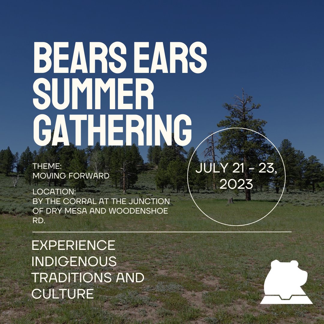 UtahDineBikeyah's tweet photo. Join  us this weekend for the 9th Annual Bears Ears Summer Gathering. Come  experience a weekend filled with Indigenous traditions, knowledge, and  culture. We are inviting all our Indigenous communities to join us this  weekend.
#protectbearsears  #indigenouscommunity #benm https://t.co/Fn6kdec2c1