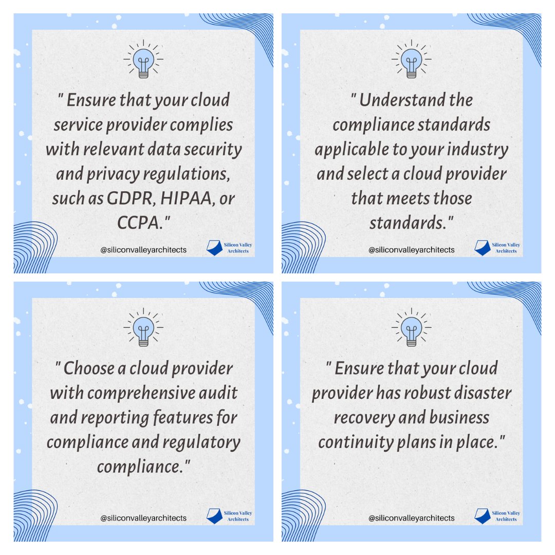 svarchitects's tweet image. Key considerations for cloud compliance
#cloudcomputing #cloudcomputingsystem #cloudcomputingservices #sva