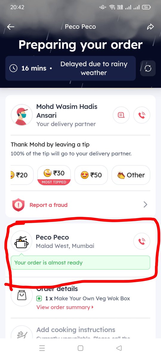 nikj82's tweet photo. This delivery apps lyk @zomato always make fool of their customer
Food is ready from past 20 mins n it's showing food is being prepared by hotel n delay due to that but actually their person has not reached on time to pick the food 
Such a shameful PPL. https://t.co/TJEsR2j6B2