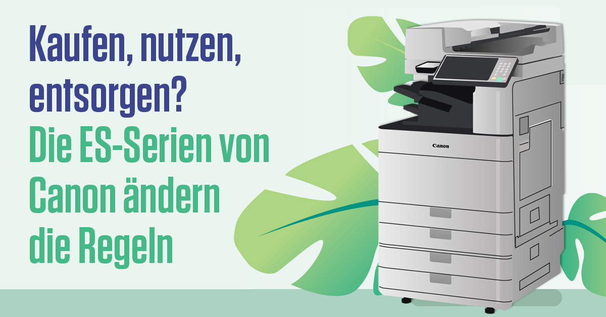 Was passiert, wenn ein imageRUNNER ADVANCE der ES-Baureihen sein Lebensende erreicht? Ein neues Leben beginnt.

Nachhaltigkeit zeichnet die imageRUNNER ADVANCE ES-Baureihen aus.

canon.sm/3Y1zCZe

#Nachhaltigkeit #Produktionsdruck #Effizienz #Cloud