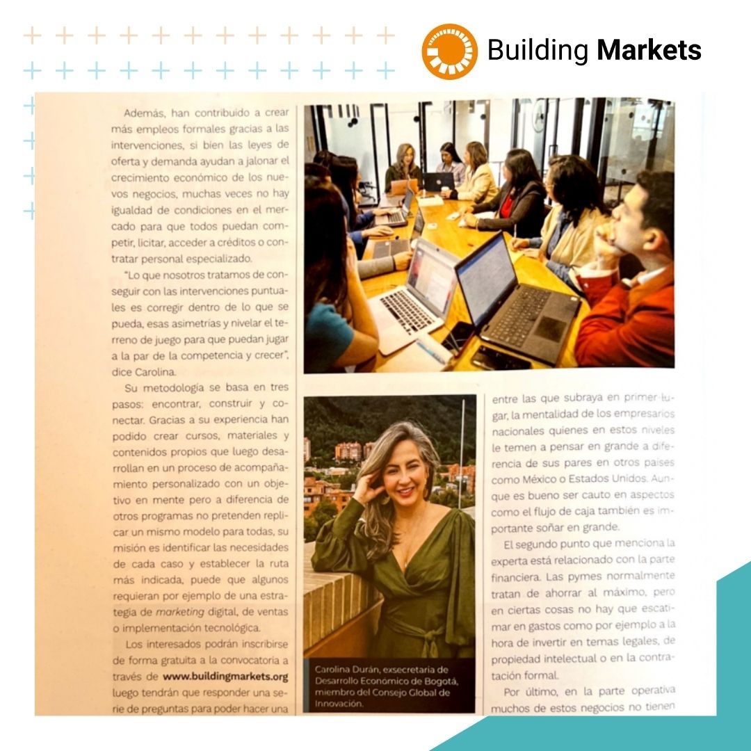 BuMaLatAm's tweet photo. "Queremos nivelar el terreno de juego para que las pequeñas empresas puedan jugar a la par de la competencia y crecer" En entrevista con @revistaalternativa Y @CDuranCo
Te esperamos: 🚀https://t.co/mxBLuiirCR #BuildingMarkets #Colombia #Conberraquera https://t.co/ZAlswoiHwN
