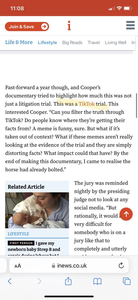 Unless Emma Cooper spoke with the actual jurors, saying "The Depp v Heard Trial Was Decided On TikTok" is false &amp; defamatory. Emma let TikTok reactions distract her from focusing on the facts themselves. Amber Heard was an abusive LIAR that perjured herself in THREE COUNTRIES